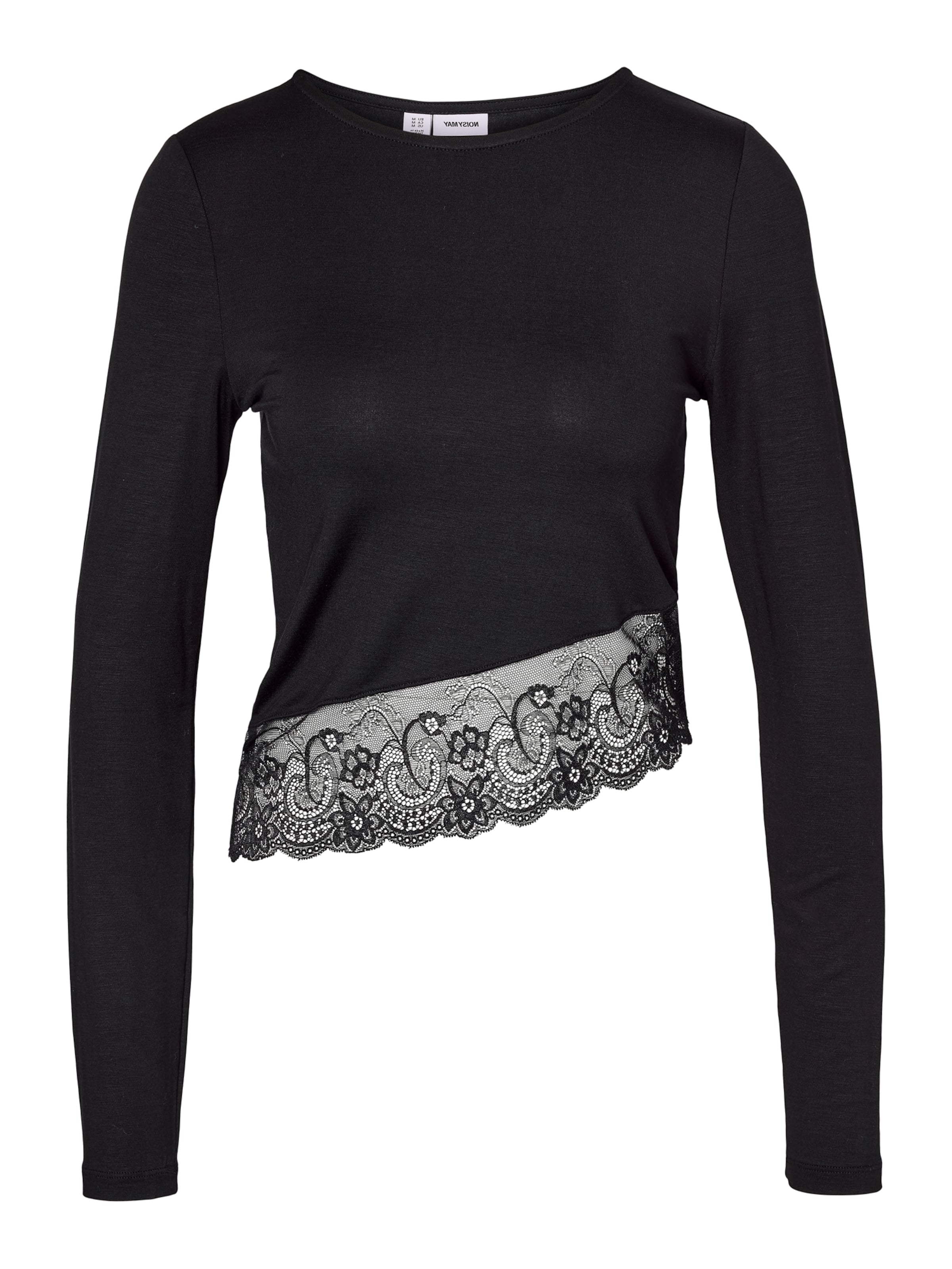 Tricou 'NMJUNE' de la Noisy may pe negru: față