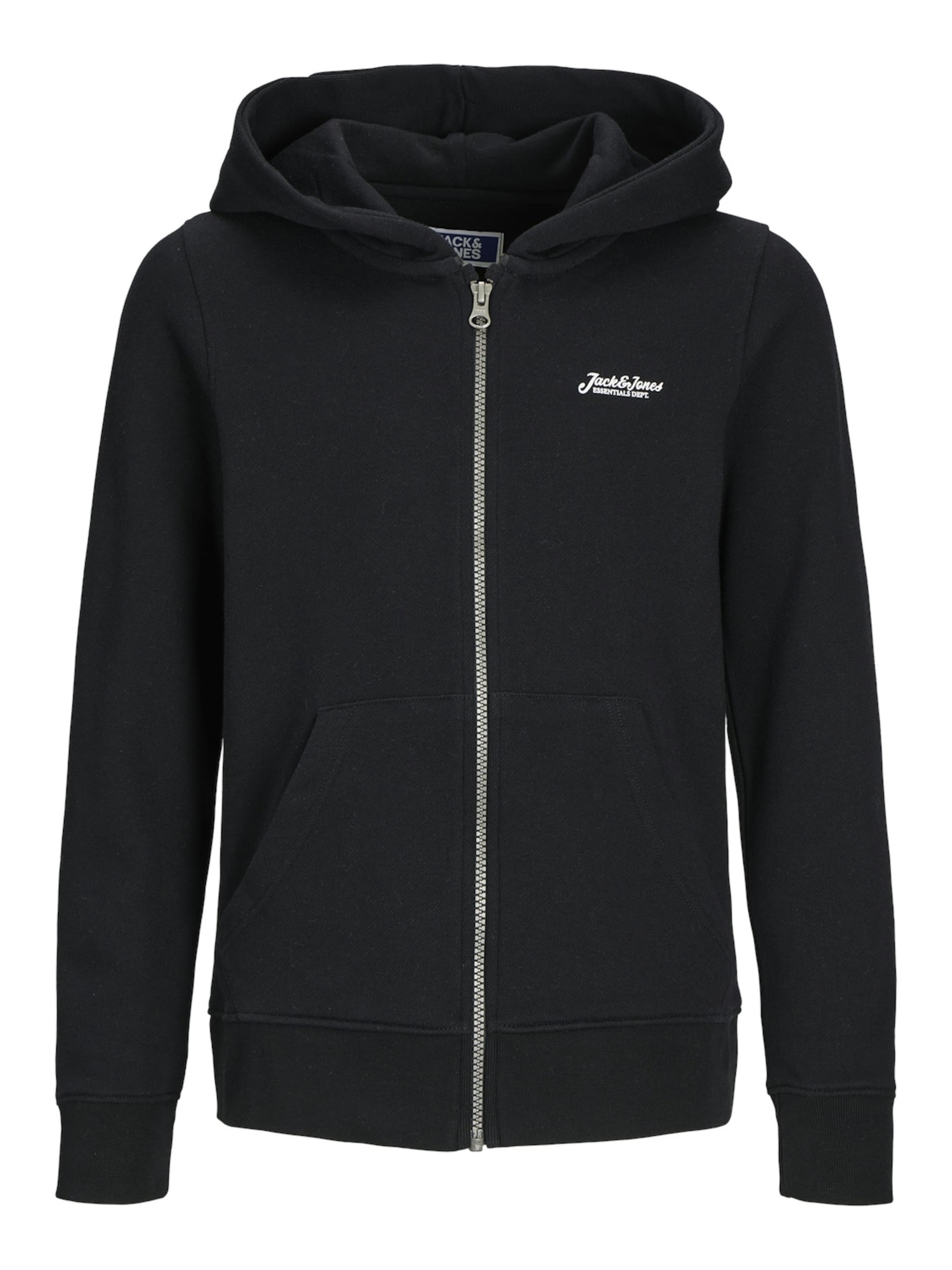 Jack & Jones Junior Mikina 'Beau' – černá: přední strana