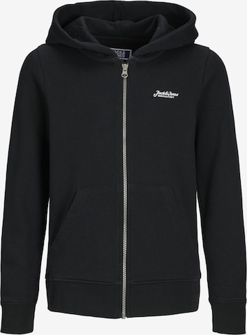 Jack & Jones Junior Sweatjacke 'Beau' in Schwarz: Vorderseite