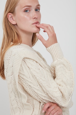 b.young Sweater 'BYOTINKA CABLE JUMPER' in Beige
