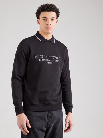 Karl LagerfeldSweater majica - crna boja: prednji dio
