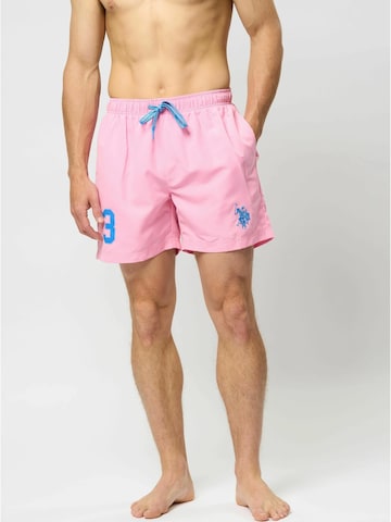 U.S. POLO ASSN. Badeshorts 'Alexander' i pink: forside