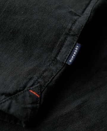 Superdry Comfort fit Button Up Shirt in Black