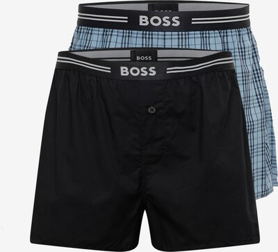 BOSS Black Boxershorts in hellblau / dunkelblau / weiß, Produktansicht