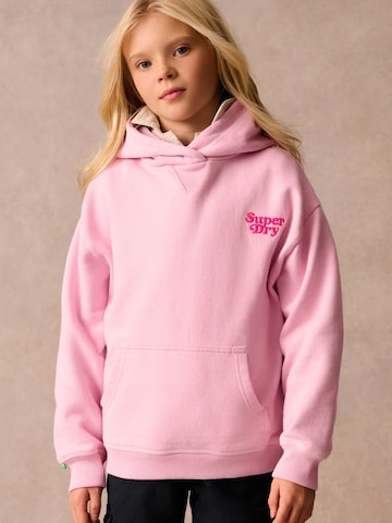 Superdry - Sweatshirt 'Essentials' em rosa: frente