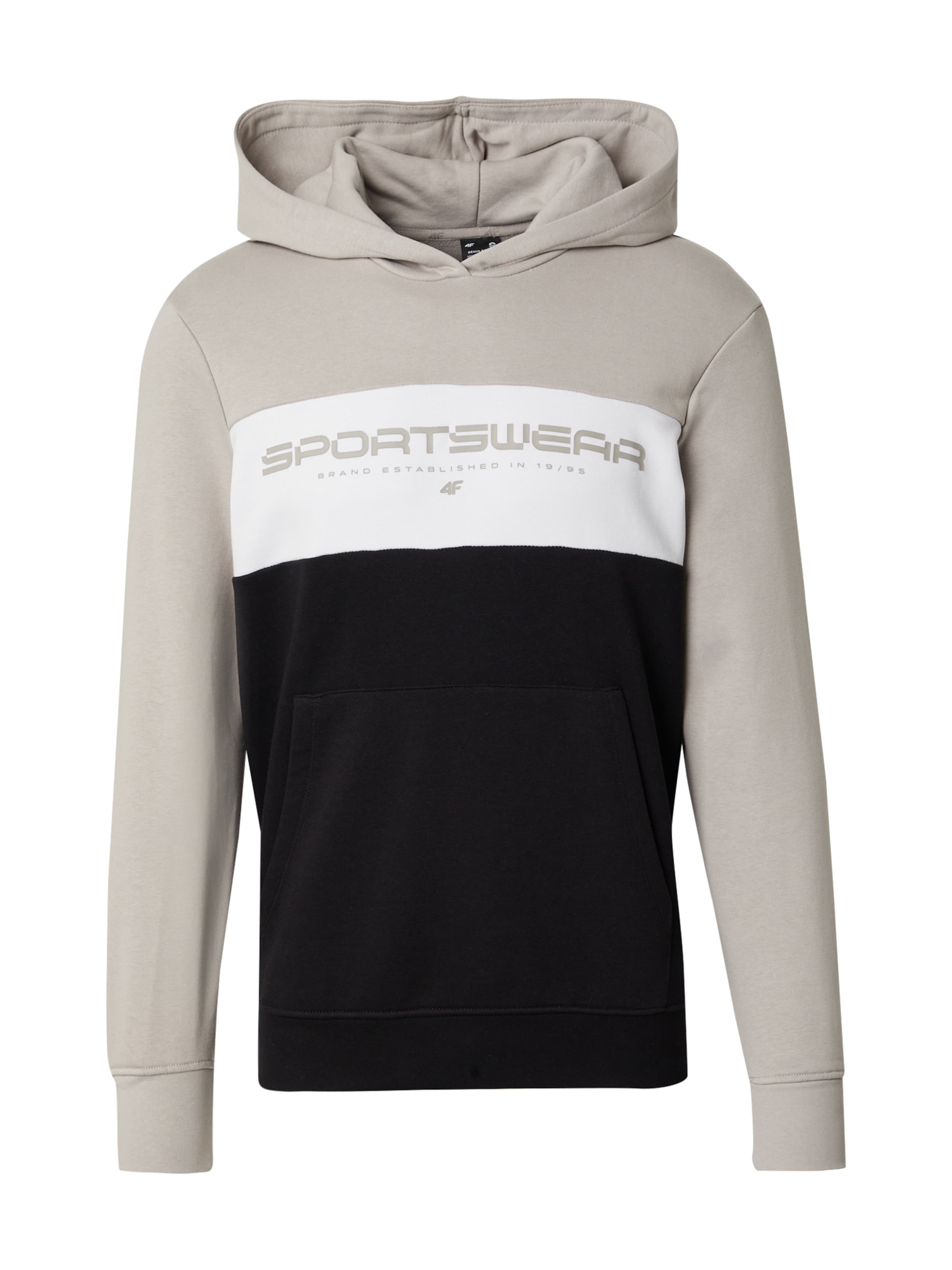 Hanorac sport de la 4F pe gri: față