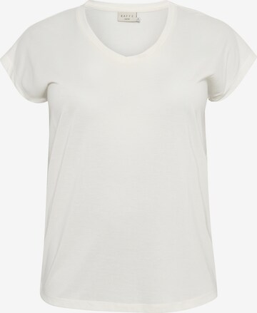 T-shirt KAFFE CURVE en blanc : devant