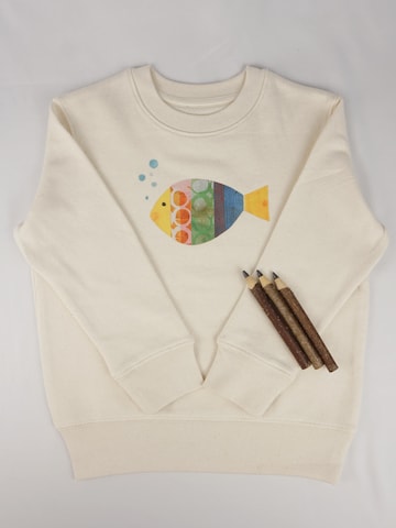 MelaDi Sweatshirt 'Fisch' in Weiß