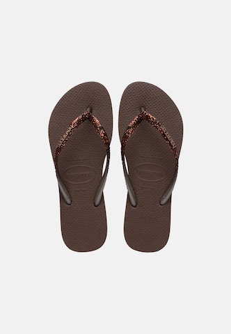 HAVAIANAS Teenslipper 'SLIM GLITTER II' in Bruin