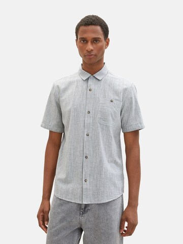 TOM TAILOR Regular fit Button Up Shirt in Grey: front