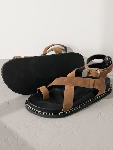 Next Strap sandal in Brown