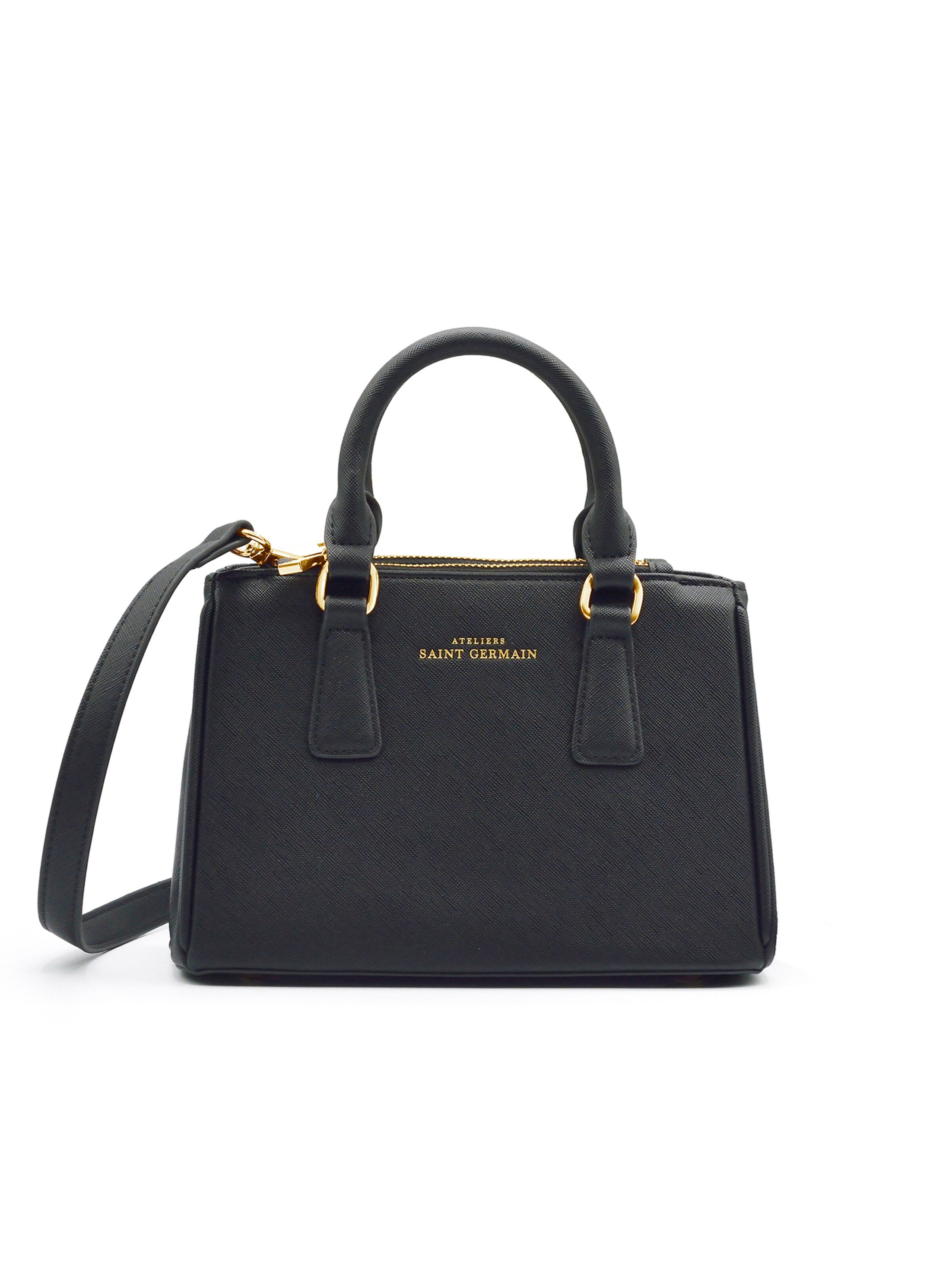 Sacs à main 'Neuilly' Ateliers Saint Germain en noir : devant