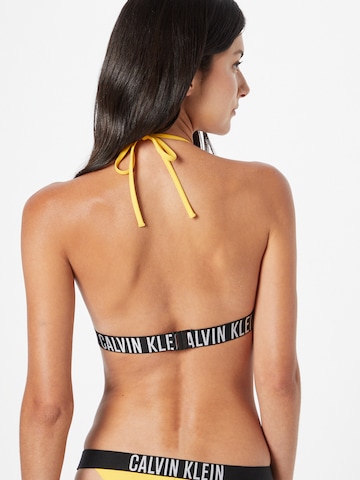Calvin Klein Swimwear Triangle Bikini Top in Yellow