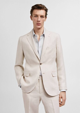 MANGO MAN Slim fit Suit Jacket 'amalfi' in Beige: front