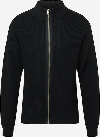 Redefined Rebel Knit Cardigan 'Gunnar' in Black: front