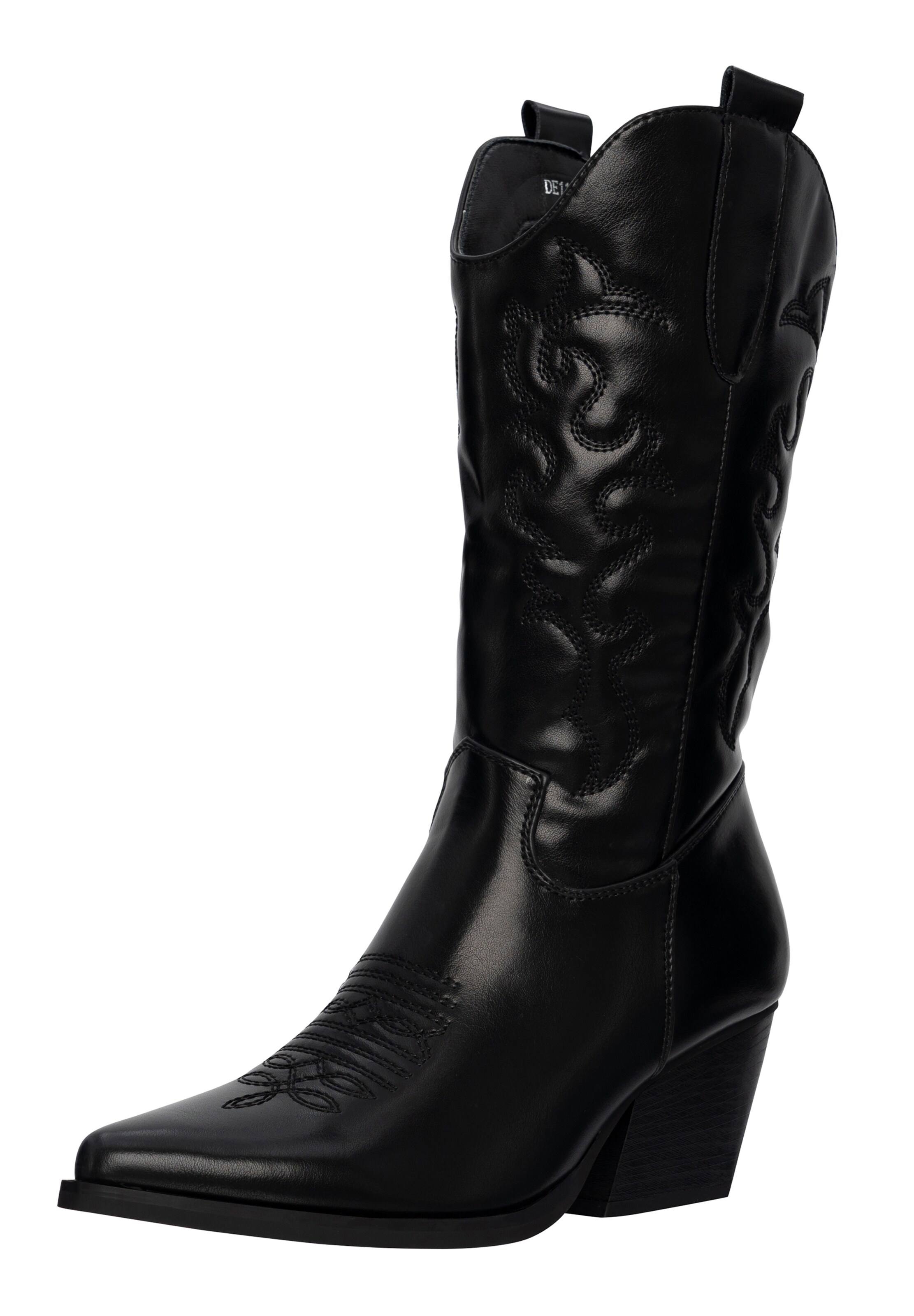 Salinyang Cowboylaarzen in Zwart: voorkant