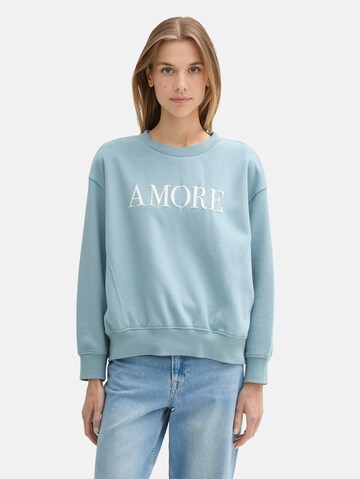 TOM TAILOR DENIM Sweatshirt in Green: front