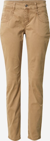 MAC Slimfit Broek in Bruin: voorkant