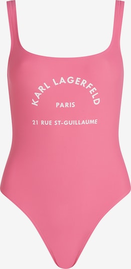 Karl Lagerfeld Peldkostīms, krāsa - gaiši rozā / melns / balts, Preces skats