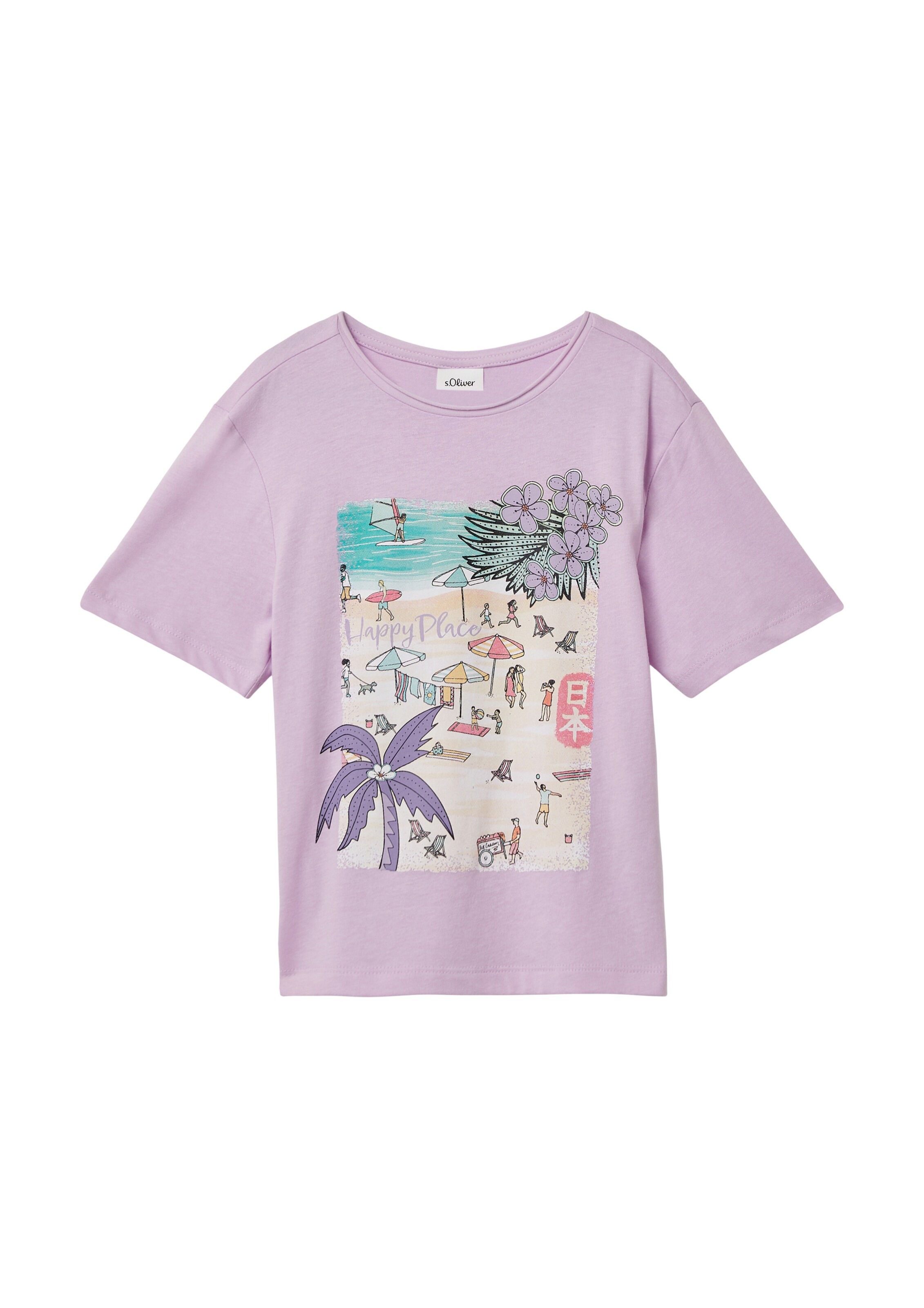 s.Oliver Shirt in Lila: voorkant