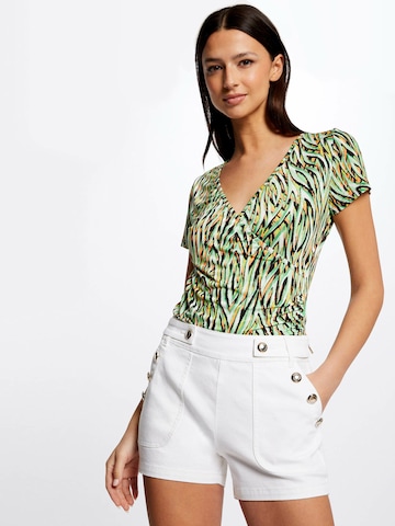 Tricou 'FIK' de la Morgan pe verde: față