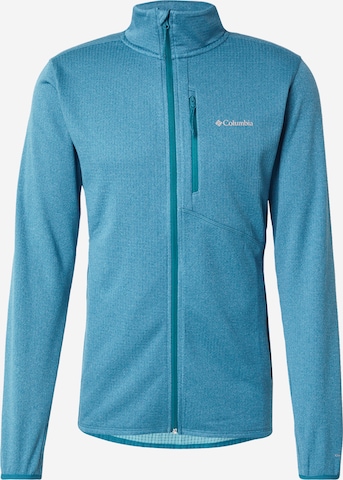 COLUMBIA Toiminnallinen fleecetakki 'Park View' värissä vihreä: etupuoli