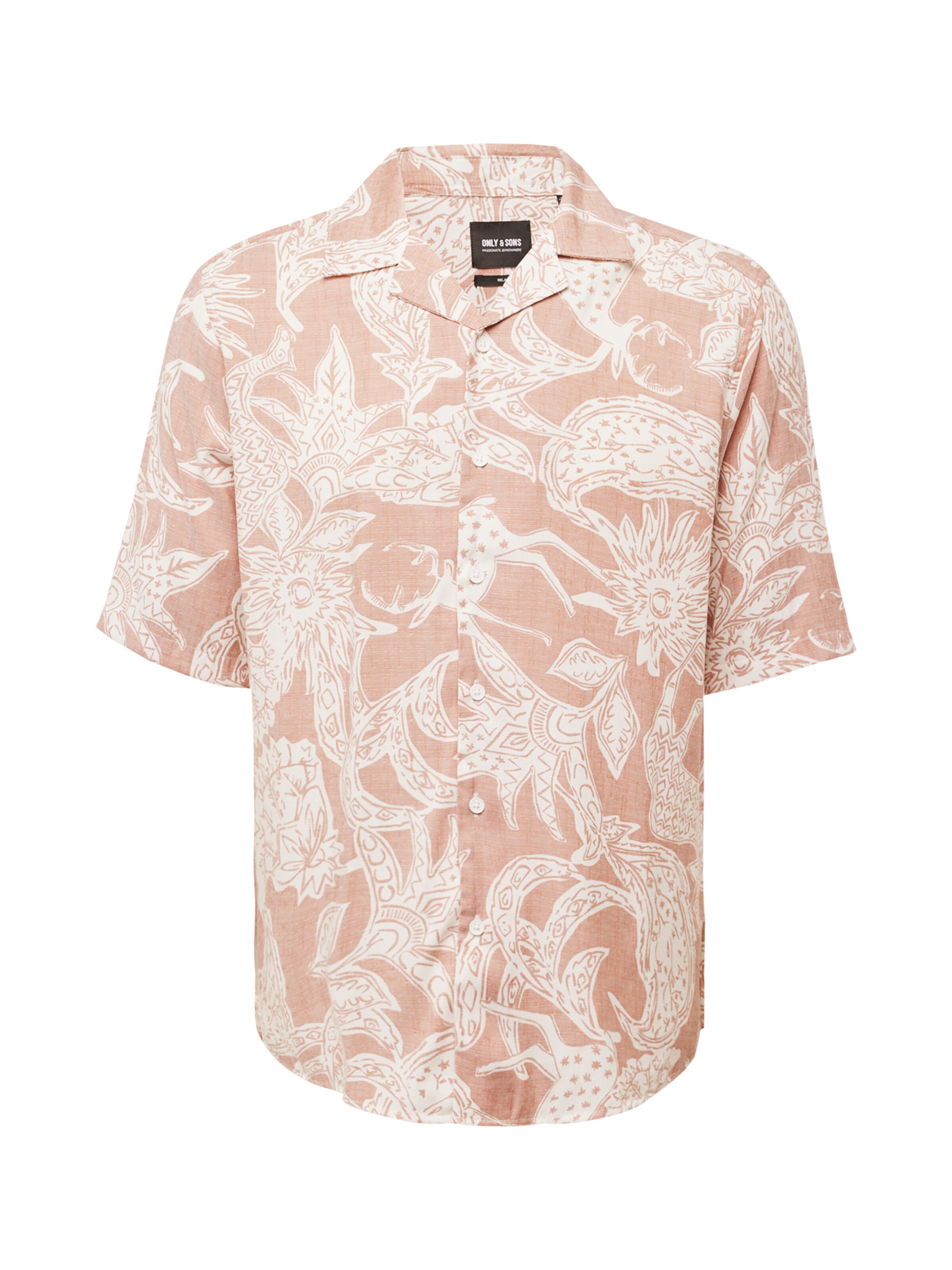 Only & Sons Πουκάμισο 'DEN' σε ροζ: μπροστά