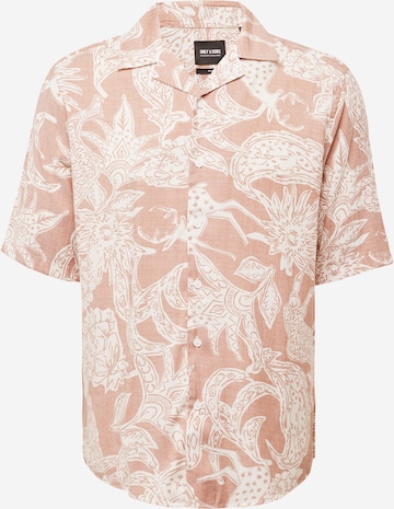 Only & Sons Comfort fit Button Up Shirt 'DEN' in Pink: front