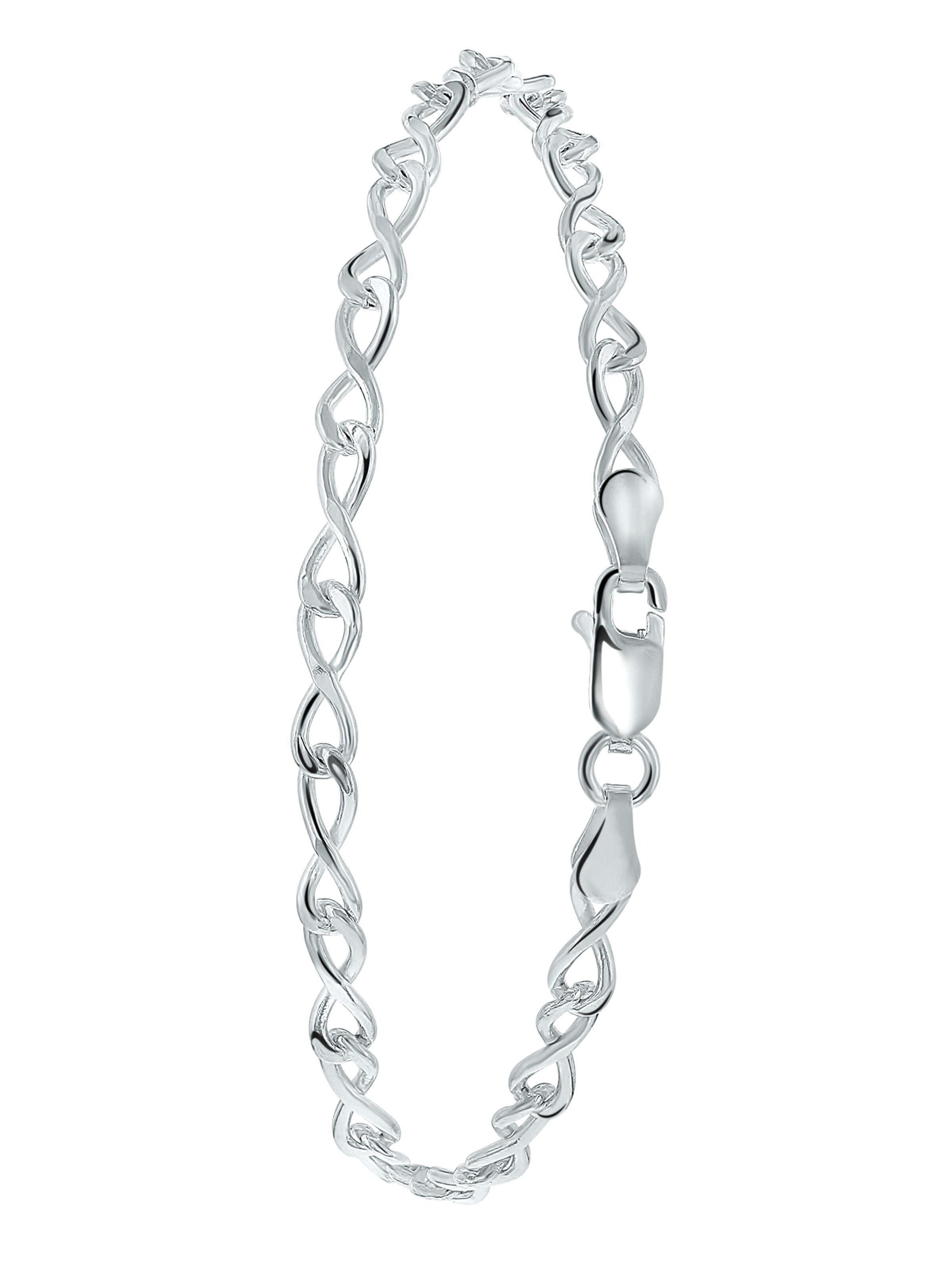 Lucardi Armband 'Basic' in Silber: Vorderseite