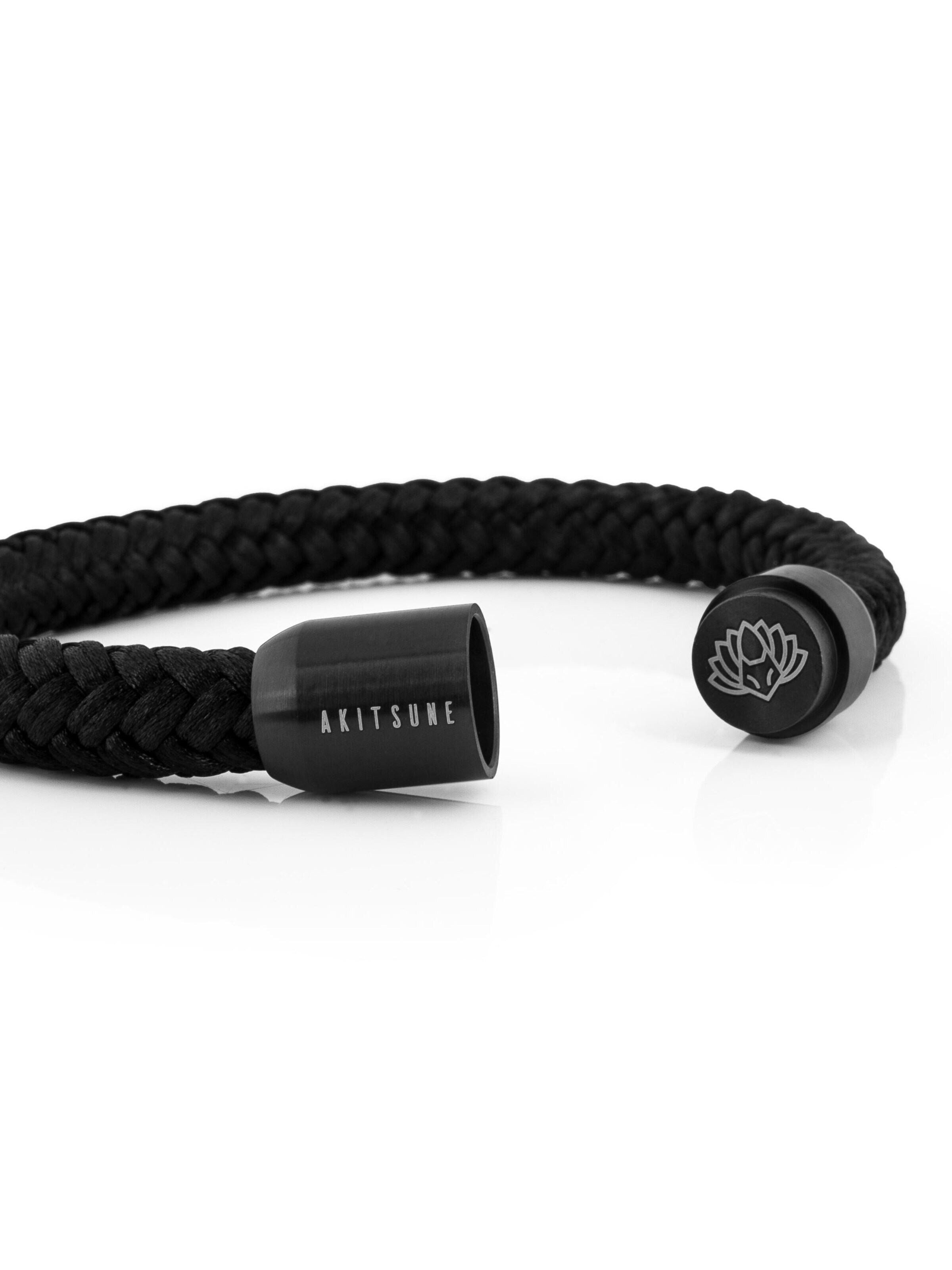Akitsune Armband 'Portus'‌‌‌‌‌‌ in Schwarz