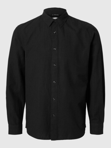Slim fit Camicia di SELECTED HOMME in nero: frontale