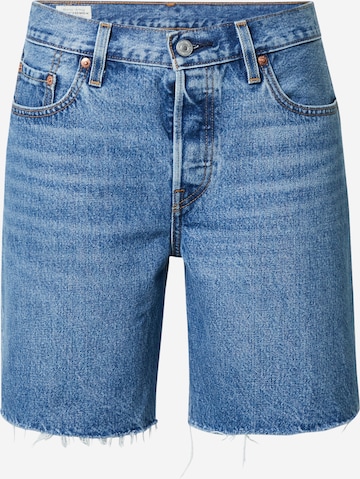 LEVI'S Jeans '501®90S SHORT LIGHT INDIGO - WORN IN' in Blauw: voorkant