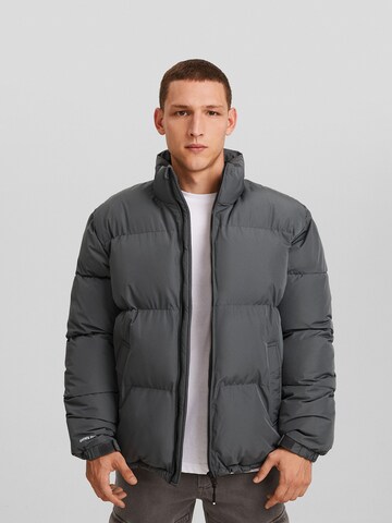 Bershka Between-Season Jacket in Grey: front