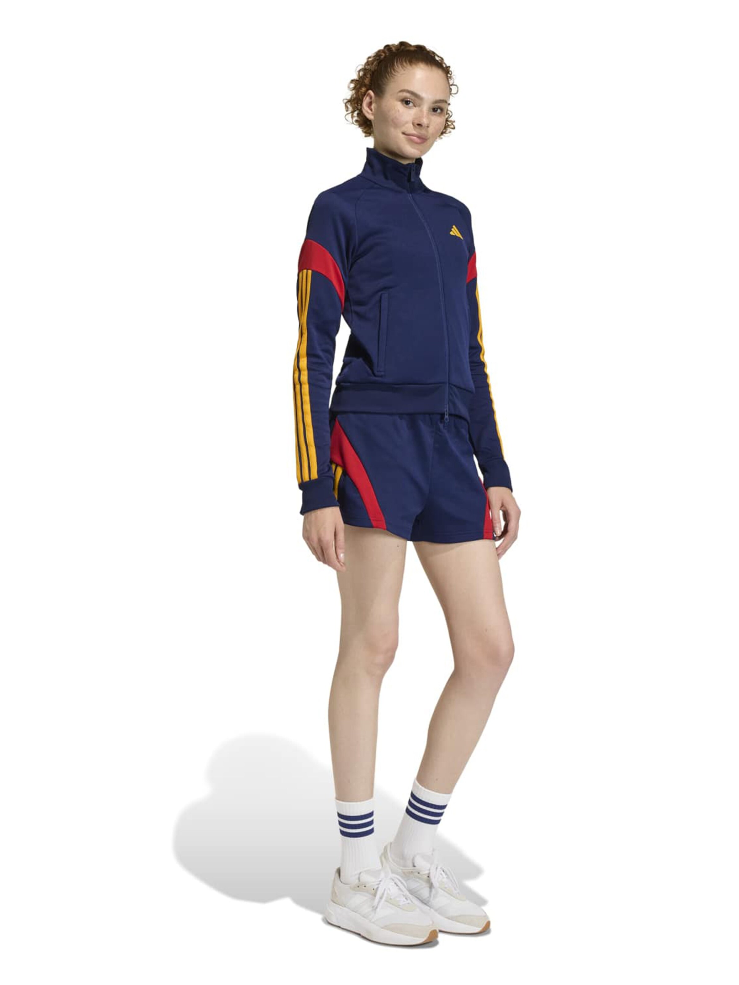 Bluză cu fermoar sport 'HER' de la ADIDAS SPORTSWEAR pe albastru