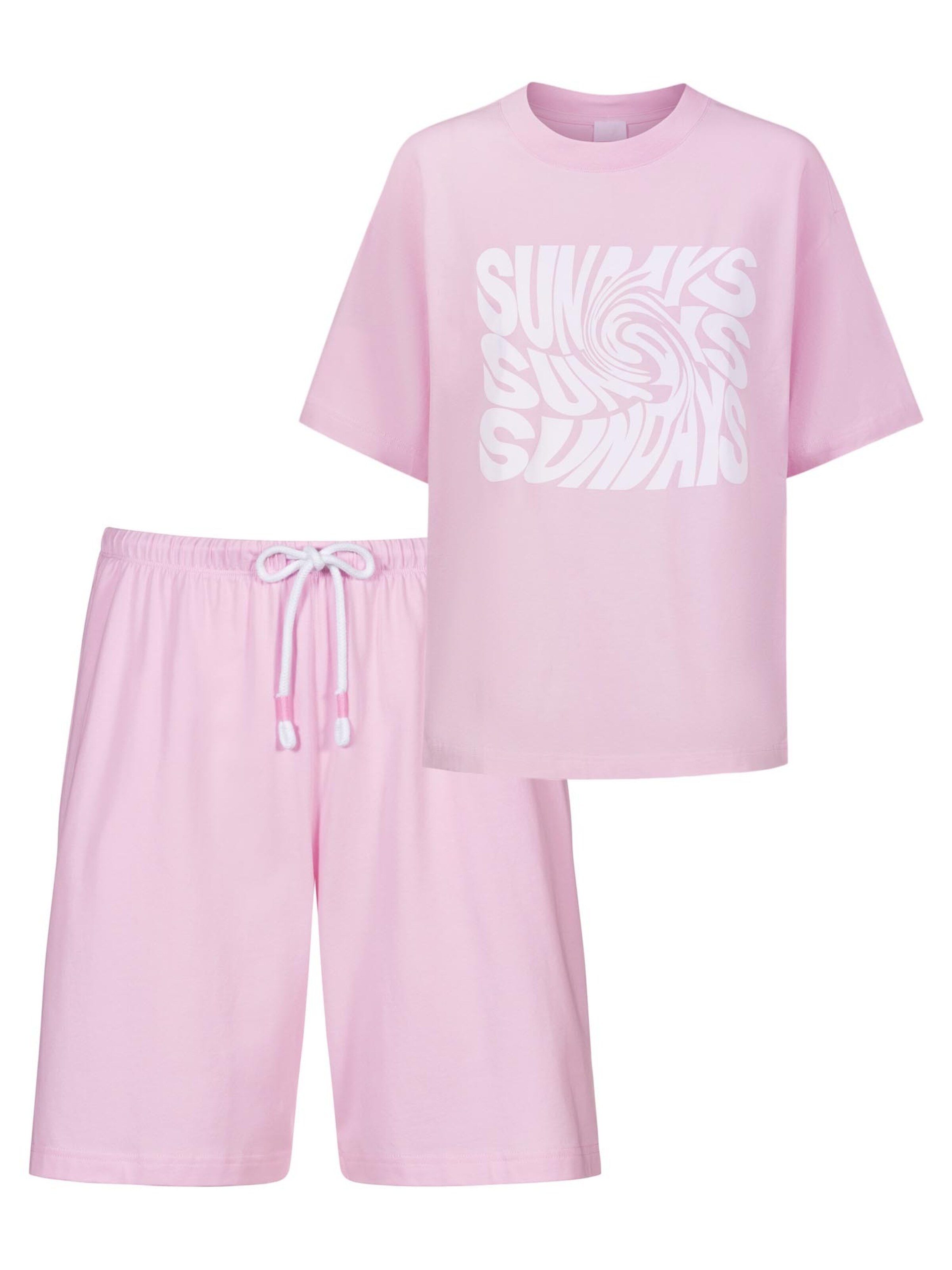 Mey Pajama 'Solid Love' in Pink: front