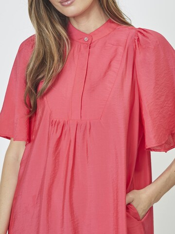 Robe-chemise 'Callum' co'couture en rouge