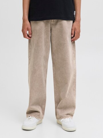 Loosefit Jean Jack & Jones Junior en beige : devant