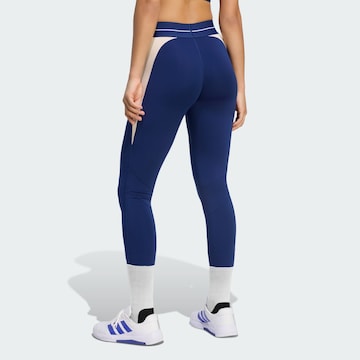 ADIDAS PERFORMANCE Skinny Sportovní kalhoty 'Hyperglam Colour Block Full Length' – modrá