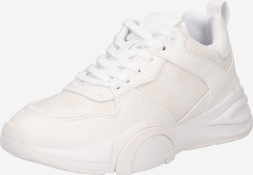 Sneaker low 'Bestie3' de la GUESS pe alb: față