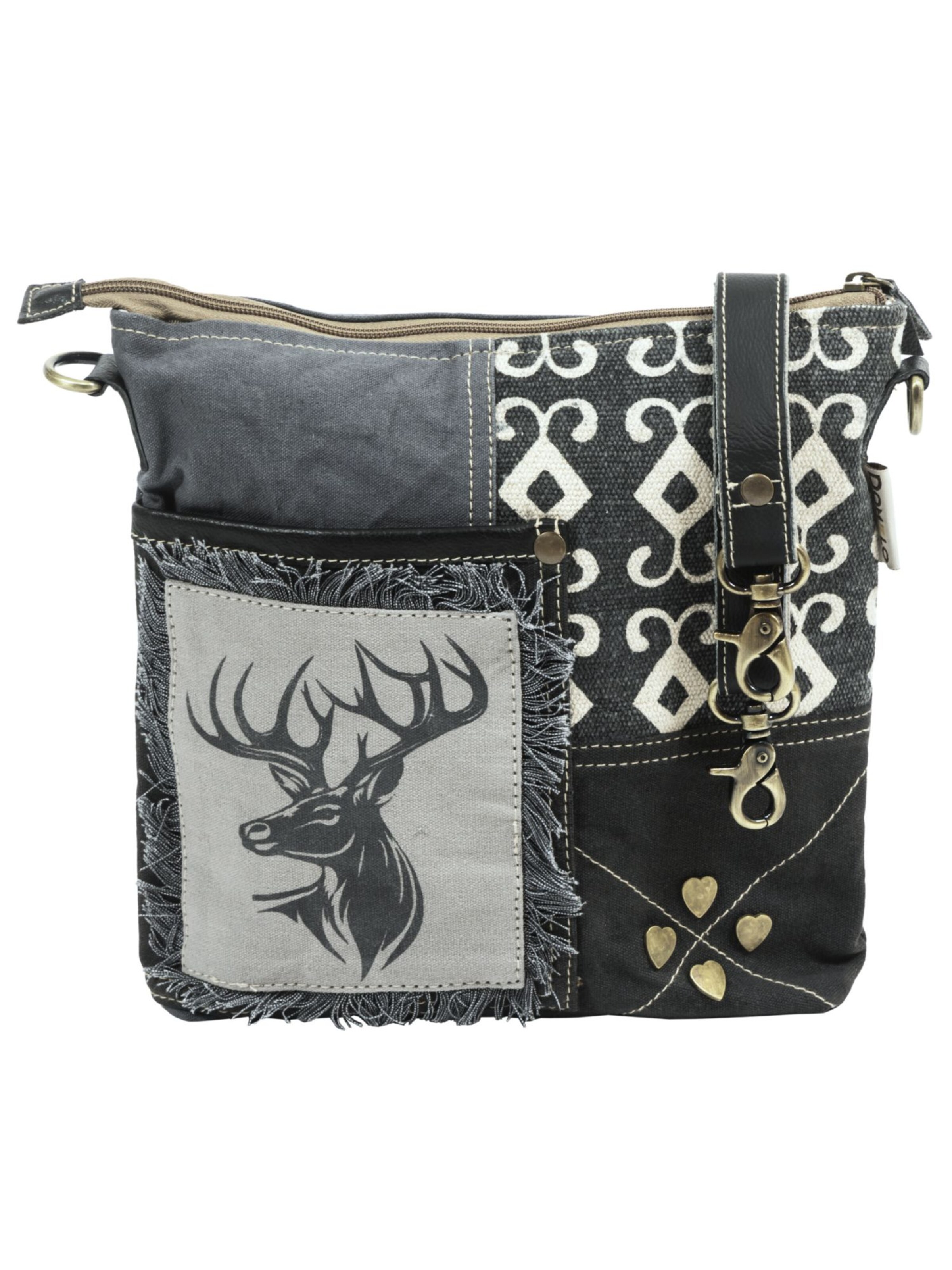 DOMELO Umhängetasche 'Domelo' in Schwarz: Vorderseite