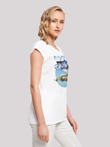 T-shirt 'Yes Chrome Island' F4NT4STIC en blanc