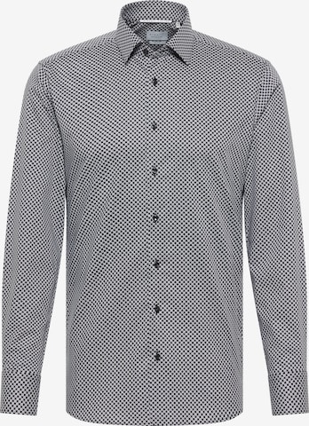 ETERNA Slim fit Button Up Shirt in Black: front