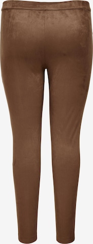 ONLY Carmakoma Slim fit Leggings 'Jennie' in Brown