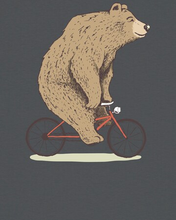 Watapparel Shirt ' Fahrradbär ' in Grijs
