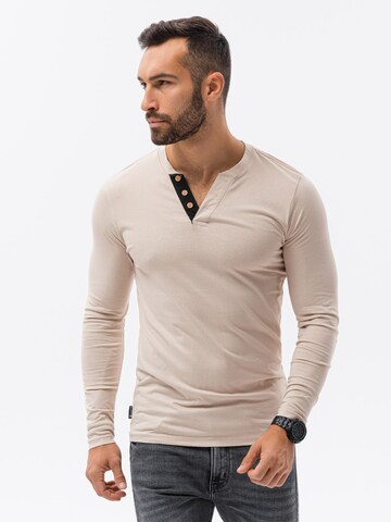 Ombre Shirt 'L133' in Beige: voorkant