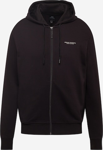 Veste de survêtement ARMANI EXCHANGE en noir : devant