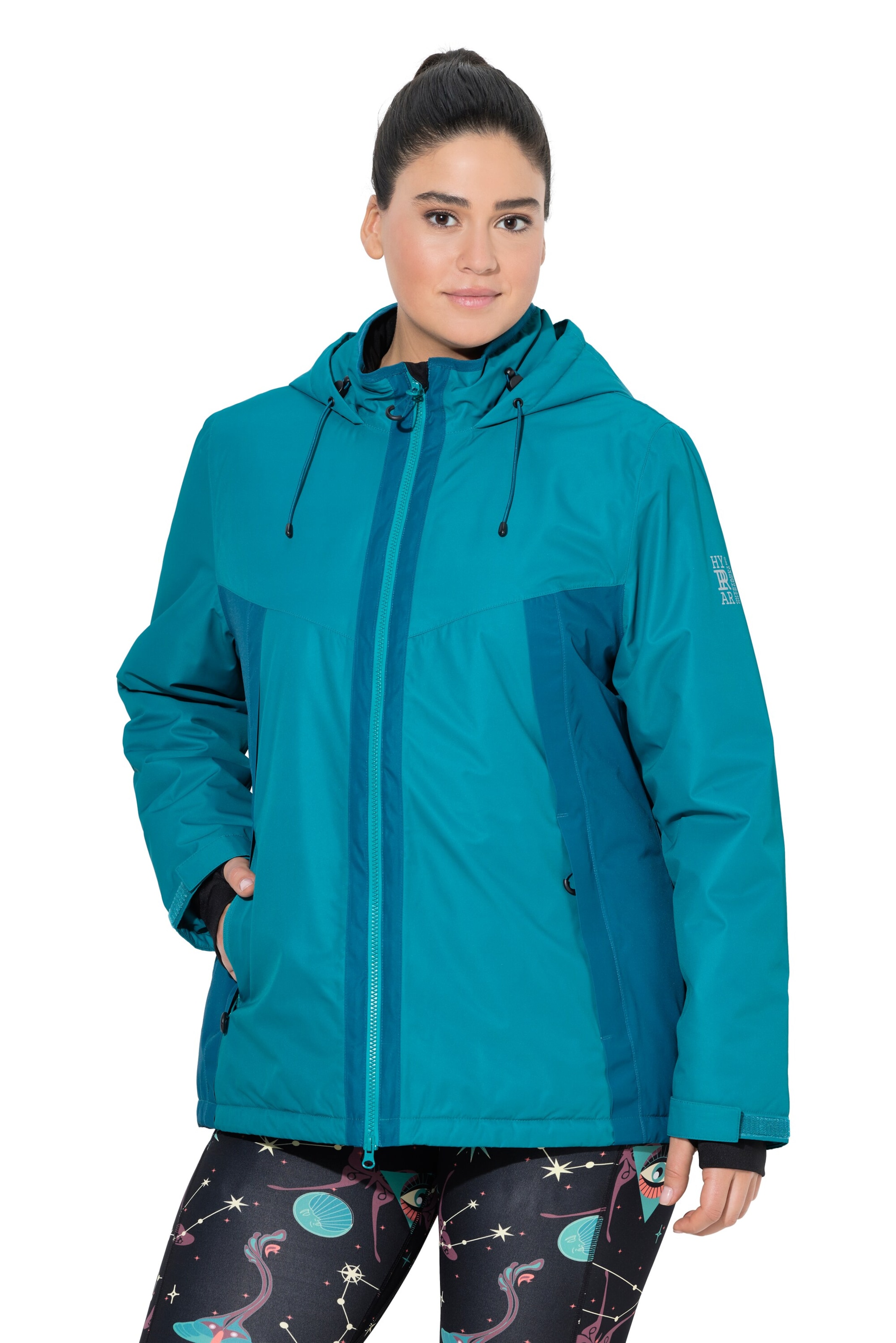 Ulla Popken Functionele jas in Beige: voorkant