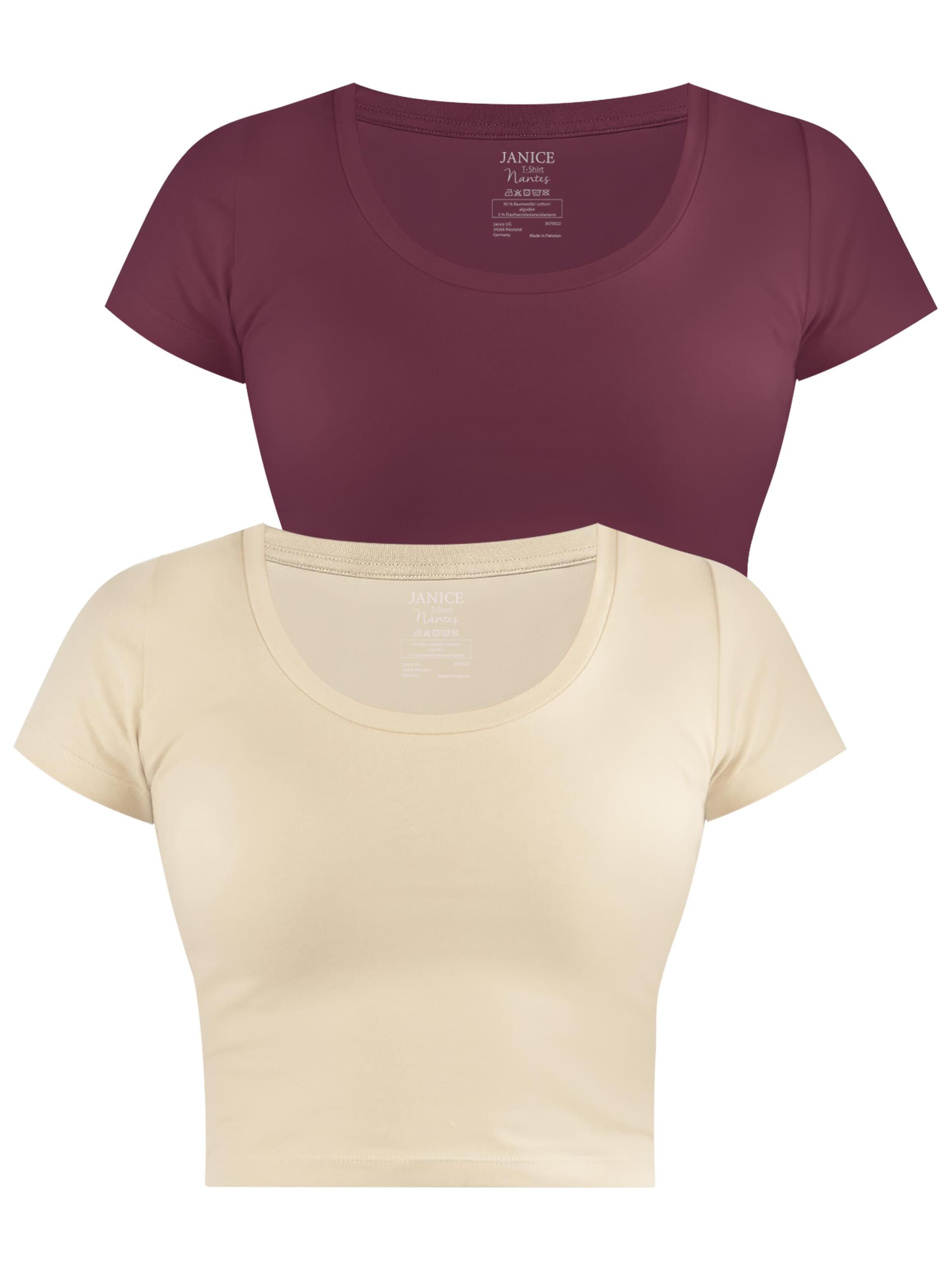 Janice - Camiseta 'Nantes' en beige: frente
