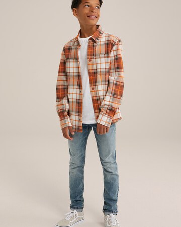 Comfort Fit Cămașă de la WE Fashion pe portocaliu