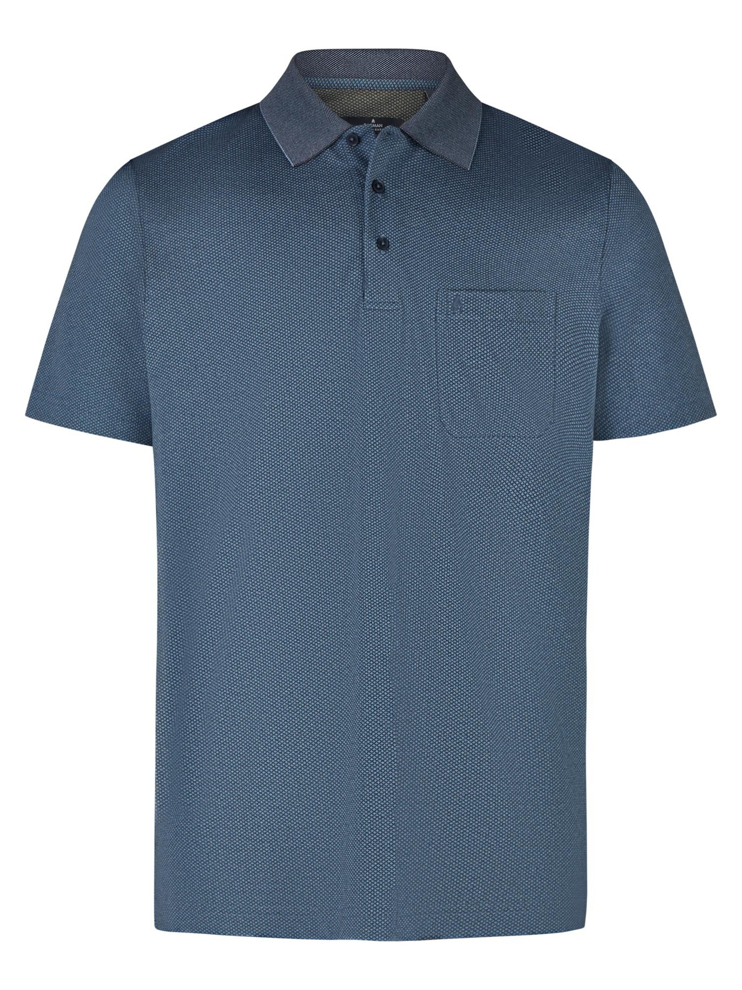 Ragman Shirt 'Basic' in Blau: Vorderseite